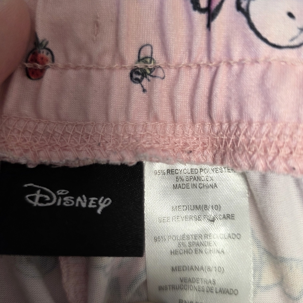 Disney Winnie The Pooh Lounge Pants Pink Womens Sleep Joggers Size Medium - Picture 4 of 6